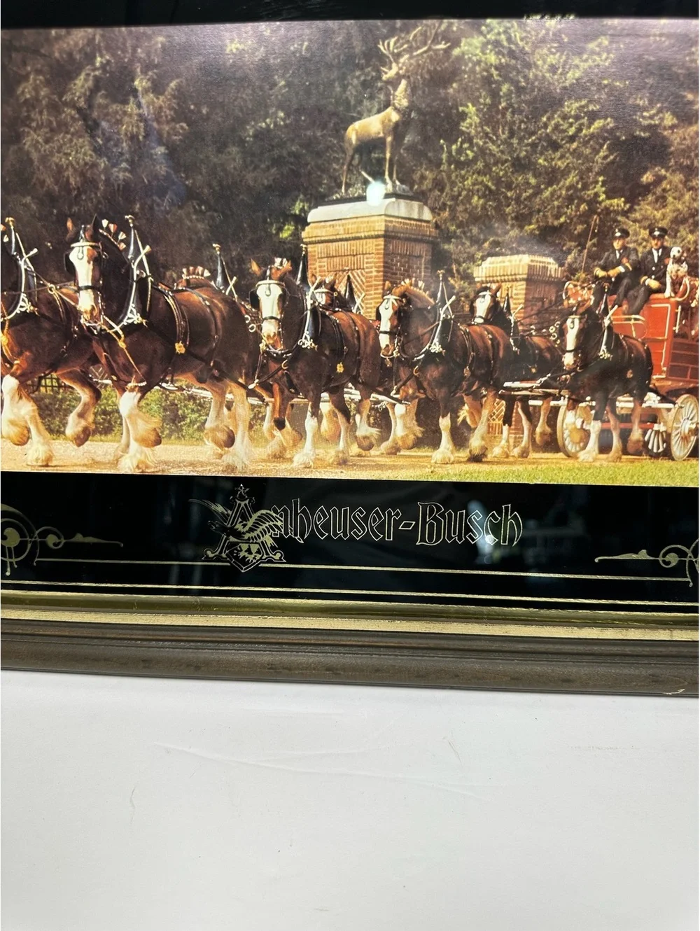 Vintage Anheuser-Busch Clydesdales Mirror George Nathan Associates C-12